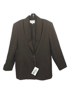 Ingenuity Blazer Jacket Sz 18 Quiet Luxury Minimalist Workwear Shawl Collar